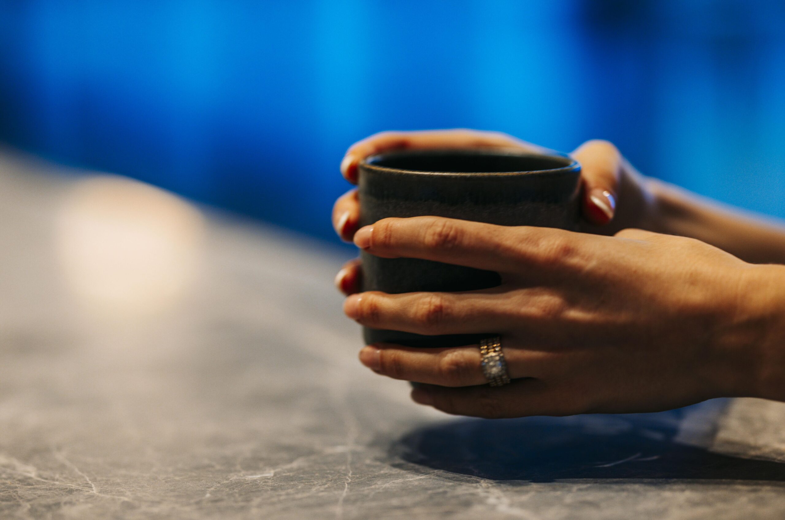 Woman holding glass