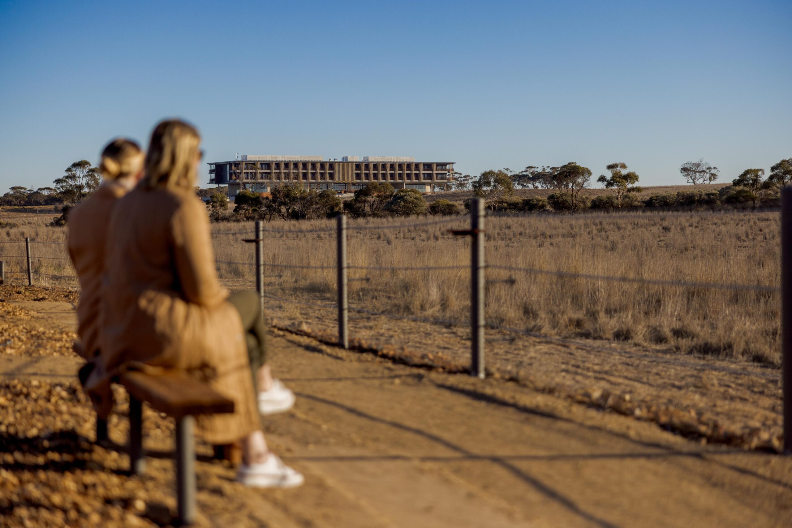 Woman entering the hotel