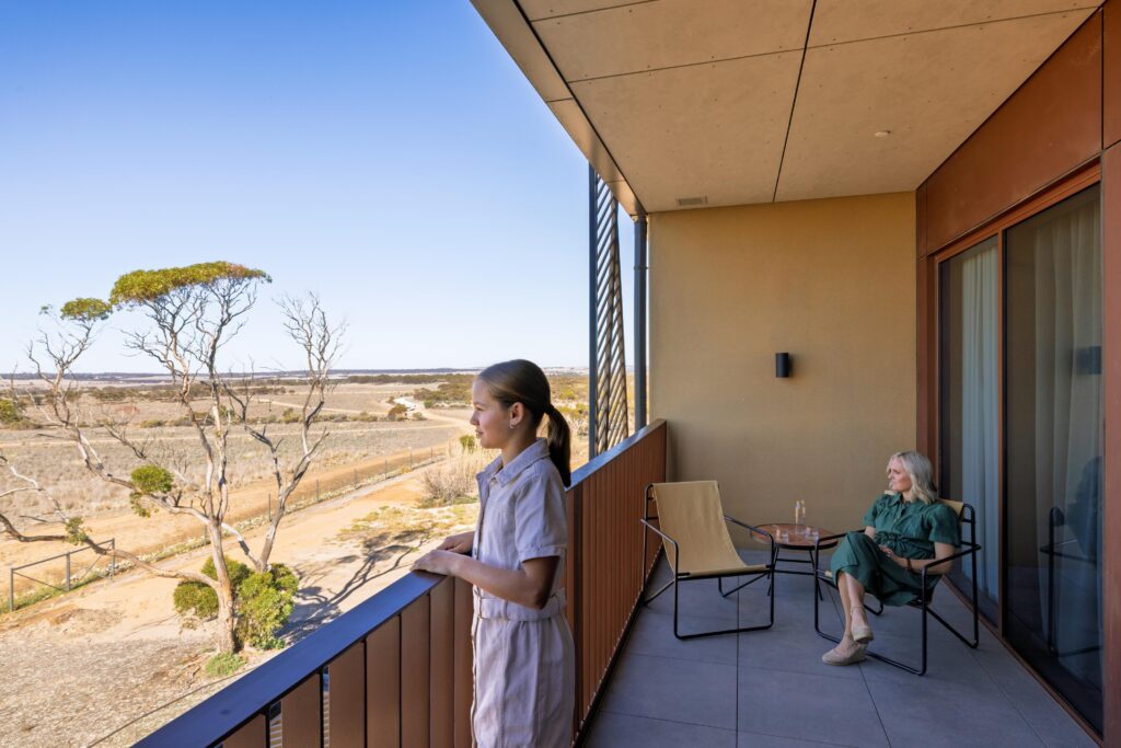 Waterhole views from a large Suite balcony