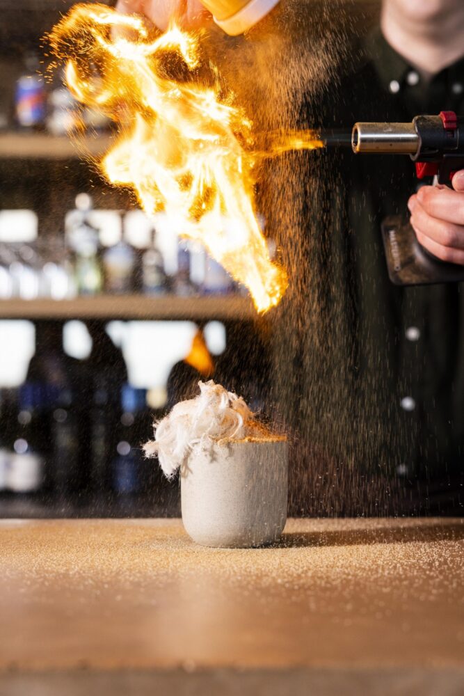 A fiery cocktail