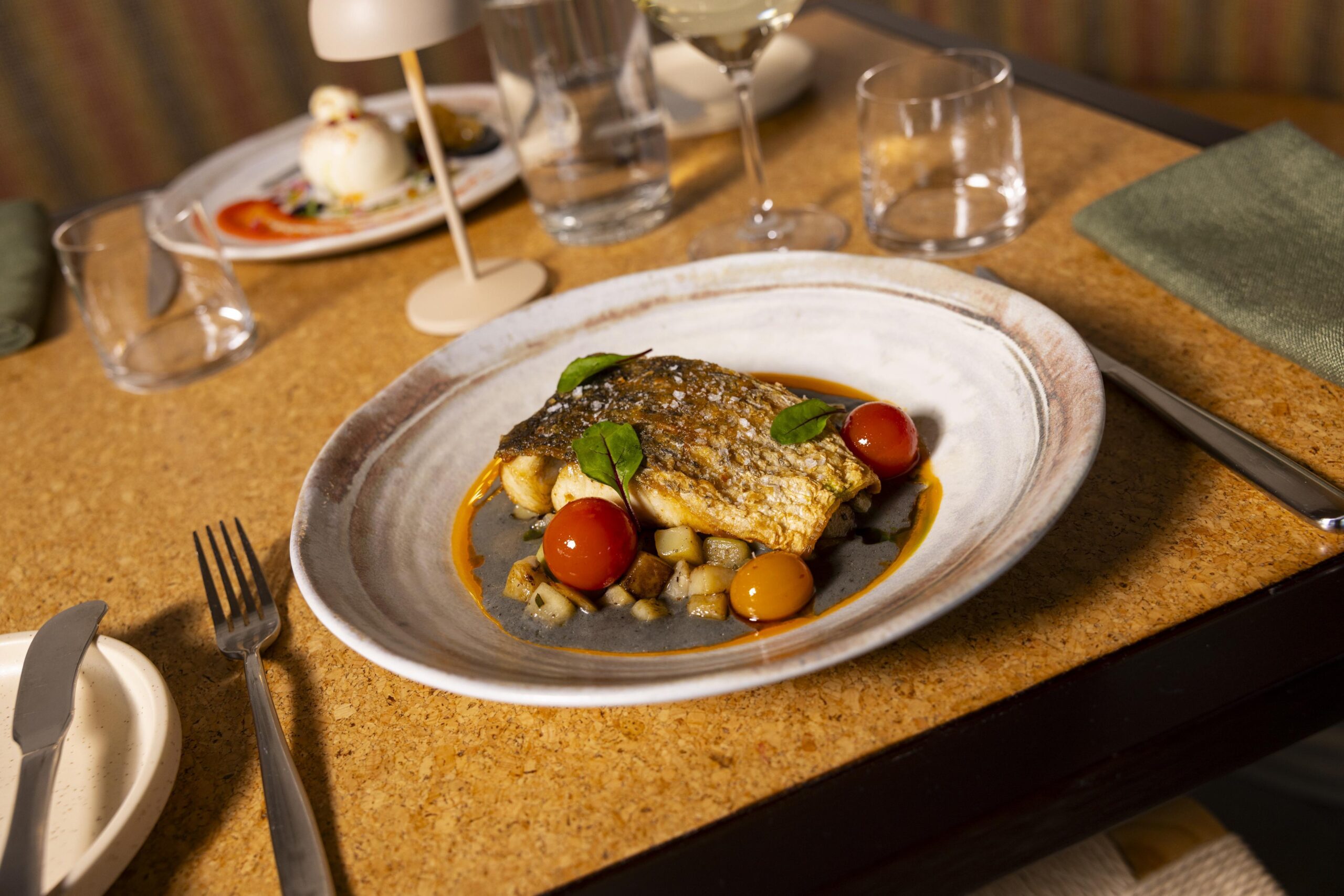 Plate of food in front of a person at Monarto Safari Resort