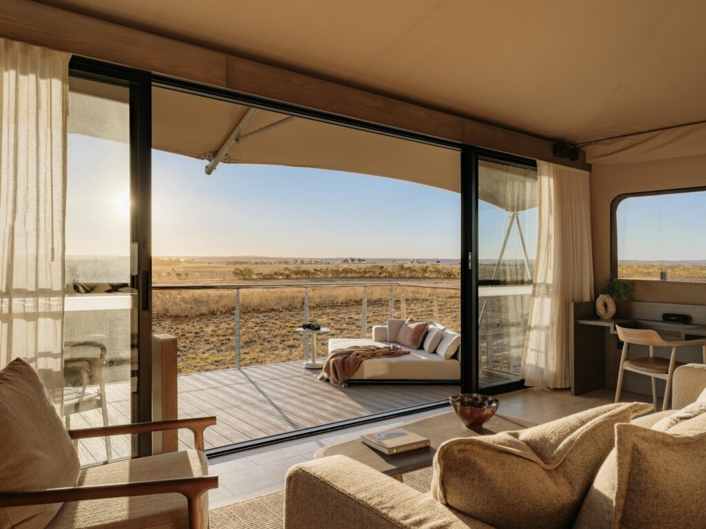 Safari Lodge luxury safari tent with a view
