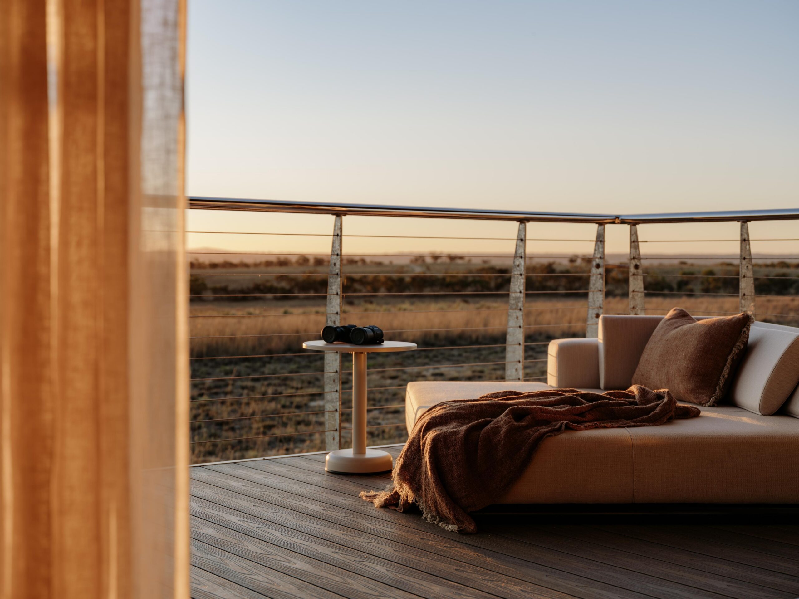 Render: Safari tent looking out onto the savannah